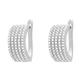 Серьги с английским замком из серебра MP-E00487-X-W-X-X-W