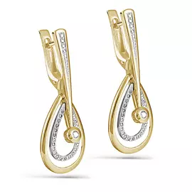 Серьги с английским замком из золота 12-2613-1000