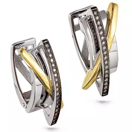 Серьги с английским замком из золота 12-2720-1000