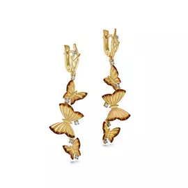 Серьги с английским замком из золота 12-2742-1000