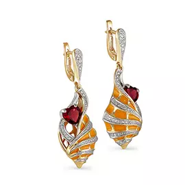 Серьги с английским замком из золота 12-2753-2123