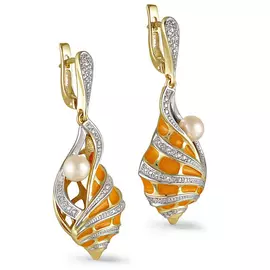 Серьги с английским замком из золота 12-2754-1523