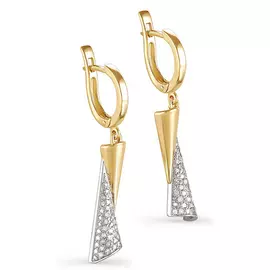Серьги с английским замком из золота 12-2778-1000
