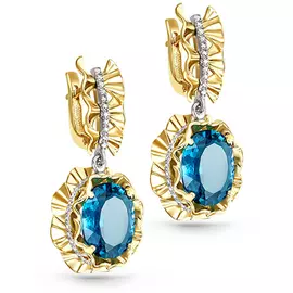 Серьги с английским замком из золота 12-2806-2300