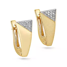 Серьги с английским замком из золота 12-2920-1000