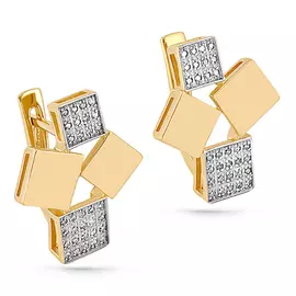 Серьги с английским замком из золота 12-2922-1000