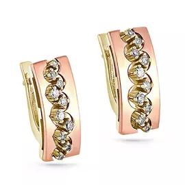 Серьги с английским замком из золота 12-2941-1000
