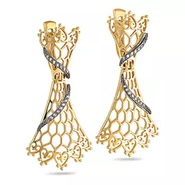Серьги с английским замком из золота 12-2949-1000