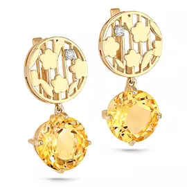 Серьги с английским замком из золота 12-2988-2900