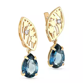 Серьги с английским замком из золота 12-2990-2300