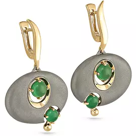 Серьги с английским замком из золота 12-2994-1900