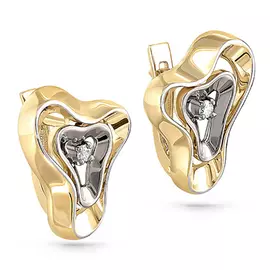 Серьги с английским замком из золота 12-2999-1000