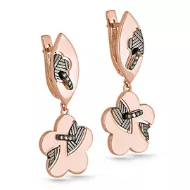 Серьги с английским замком из золота 12-31012-1002