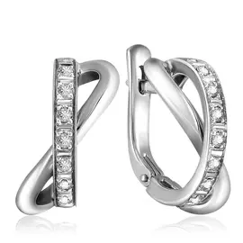 Серьги с английским замком из золота 1Б20046-010