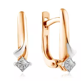 Серьги с английским замком из золота 21860-100