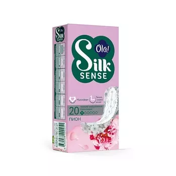 OLA! Silk Sense Light Ежедневные женские ультратонкие прокладки мультиформ, аромат Белый пион 20.0
