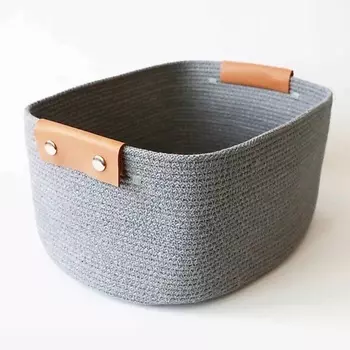 OLALA HOME Корзина с кожаными ручками