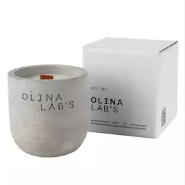 OLINALAB'S Свеча ароматическая в бетонном стакане Salt caramel 200.0