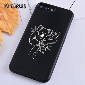 Чехол для телефона Krajews Cute Cartoon Koala TPU для iPhone 14 5 6s 7 8 plus X XR XS 11 12 13 pro max Samsung Galaxy S21 S22ultra iPhone 6plus