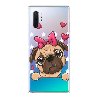 Милый мультяшный мопс для Samsung Galaxy Note 20 10 9 8 Plus Ultra Lite M31 M31S M10 M10S M20 M21 M30, чехол для телефона Samsung M10