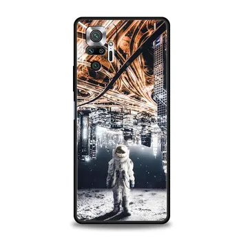 Милый роскошный чехол для телефона Astronaut Moon для Xiaomi Redmi Note 12 11 10 Pro Plus 9S 9 8 7 9T 8T 9C 9A 5G K40 игровой силиконовый чехол Redmi Note 12Pro 4G