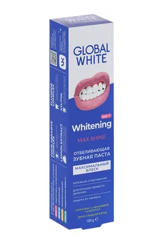 З/паста GLOBAL WHITE отбеливающая Whitening Max Shine, 100 г