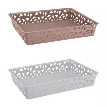 корзина БЫТПЛАСТ Эконова XL, 34х25,5х6 см, 5,2 л, универсальная, пластик, микс цветов