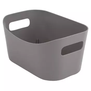 корзина TODELIA 20,5х13,5х10,5см 3л с ручками пластик серая