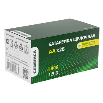 Батарейка Generica Alkaline АА пальчиковый LR6 1,5 В (28 шт.) (ABT-LR06-ST-B28-G)