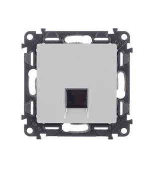 Розетка компьютерная Legrand Valena Life встраиваемая алюминий RJ45 (753640)