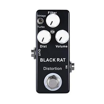 Качественная педаль эффектов Black RAT Distortion для мини-гитары, педаль эффектов с настоящим байпасом, прочный корпус из металлического сплава