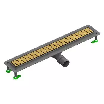 Душевой лоток Ctesi Flow round gold 80 BK4024750/1