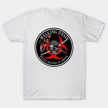 Футболка женская Biohazard Walking Dead Ring Patch Outlined 3 Harajuku Print Kawaii футболка летняя женская футболка с коротким рукавом топ футболка S розовый