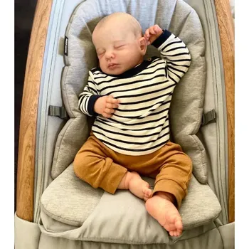 Кукла Reborn Lou Bebe, Реалистичная 3D кукла с видимыми венами, 48 см, для сна, новорожденного ребенка, мальчика