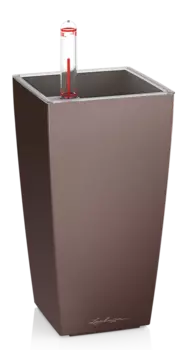 Кашпо "LECHUZA" Mini Cubi Table Planter кофе 0,8л