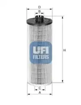 Фильтр масляный UFI 25.144.00 Audi A3, VW Golf/Passat, Skoda Octavia, Seat Leon 1.6-2.0TDi 12>