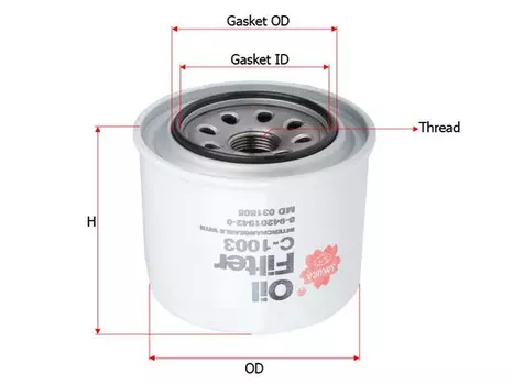 Фильтр масляный SAKURA C1003 Volvo 440/460 1.6-2.0/1.9TD 88-97
