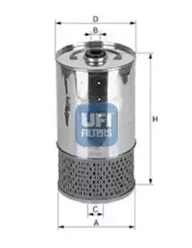 Фильтр масляный UFI 25.528.00 MB T1 208/210/308/310/W201/W202/W124/W461/W463 2.0D-3.5D 83>