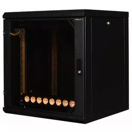 Шкаф напольный 19", 6U AESP RECW-066AB-BK SignaPro, 371х600х660 мм, двухсекционный со съемными боковыми стенками, черный
