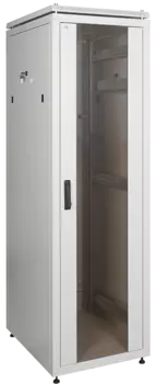 Шкаф ITK LN35-24U66-G сетевой 19" LINEA N 24U 600х600 мм стеклянная передняя дверь серый