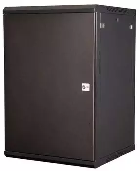 Шкаф настенный 19", 18U Datarex DR-645101 телекоммуникационный 901X600х600 мм, дверь металл,черный