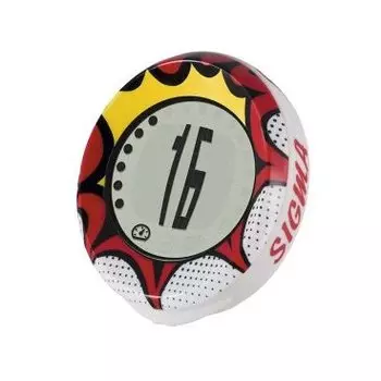 Велокомпьютер SIGMA MY SPEEDY POW, 4 функции, беспроводной, белый с желто-красным, 03008