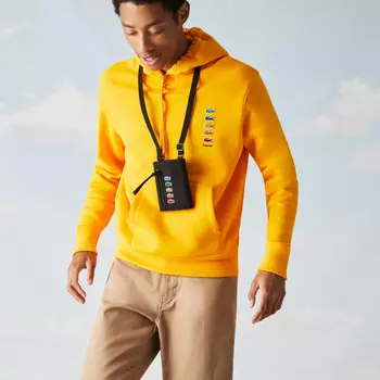 Мужская мини-сумка-Кошелёк Lacoste Polaroid Collaboration с шейным ремешком