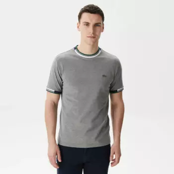 Мужская хлопковая футболка Lacoste с принтом