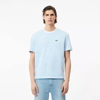 Мужская полосатая футболка Lacoste из плотного хлопка