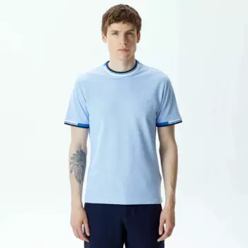 Мужская хлопковая футболка Lacoste с принтом