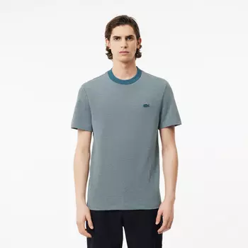 Мужская футболка Lacoste Caviar Piqu? с контрастным вырезом