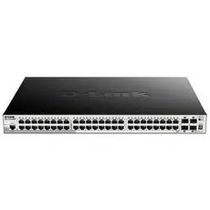 Коммутатор D-link DGS-1510-52XMP/A1A SmartPro, 48x10/100/1000Base-T PoE (бюджет 370 Вт) ,4x10GBase-X SFP+, Stackable