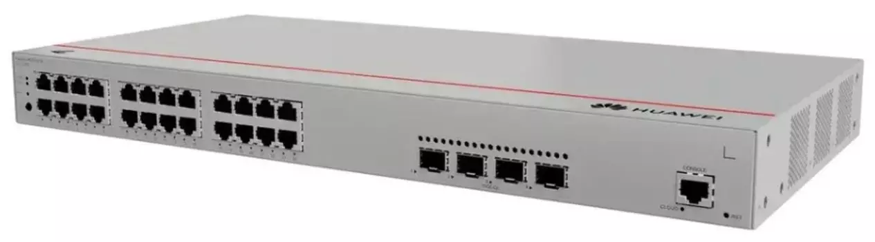 Коммутатор Huawei S220-24T4X 98012375 (L2, 24*10/100/1000BASE-T ports, 4*10GE SFP+ ports, built-in AC power)