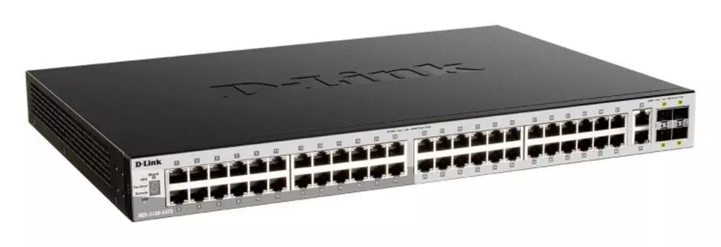 Коммутатор DGS-3130-54TS/B1A D-Link DGS-3130-54TS/B1A, L3 Managed Switch with 48 10/100/1000Base-T ports and 2 10GBase-T ports and 4 10GBase-X SFP+
